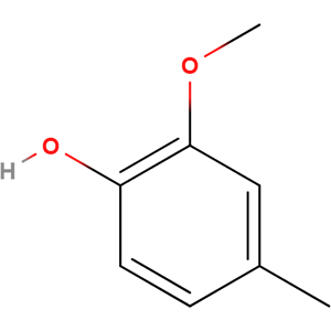 Structure formular image of 2-Methoxy-4-Methylphenol