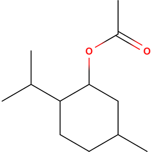 Structure formular image of Menthyl acetate