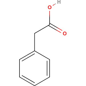 Structure formular image of Phenylacetic acid